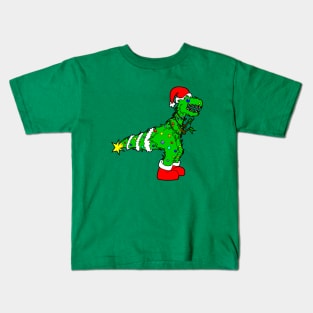 Christmas Tree Rex Kids T-Shirt